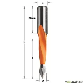 CMT 366.100.12 Drevelboor spits 10mm, schacht 10x26 links
