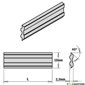 CMT 795.610.10 Tersa systeem mes HPS 610x10x2,3