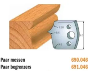 Paar profielmessen 40 mm nr. 46 CMT